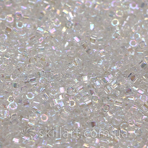 Бисер DBC-51 Miyuki Delica Beads Cut 11/0 (рубка, белый радужный прозрачный)
